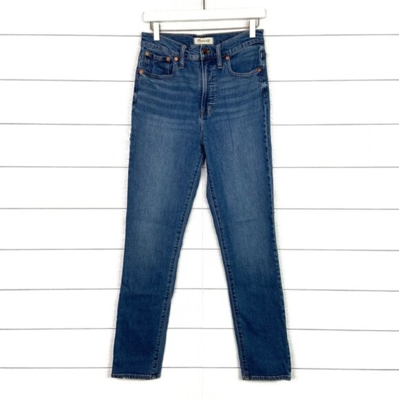 MADEWELL Tall Perfect Vintage Jean 27T Classic Medium Wash High Rise Casual - Picture 1 of 4